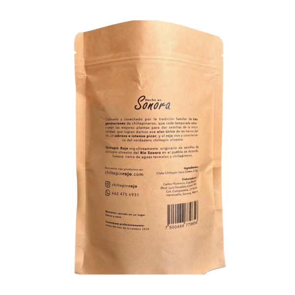 Chiltepin Sonorense Seco 215 g – Oro Rojo de la Sierra del Río Sonora