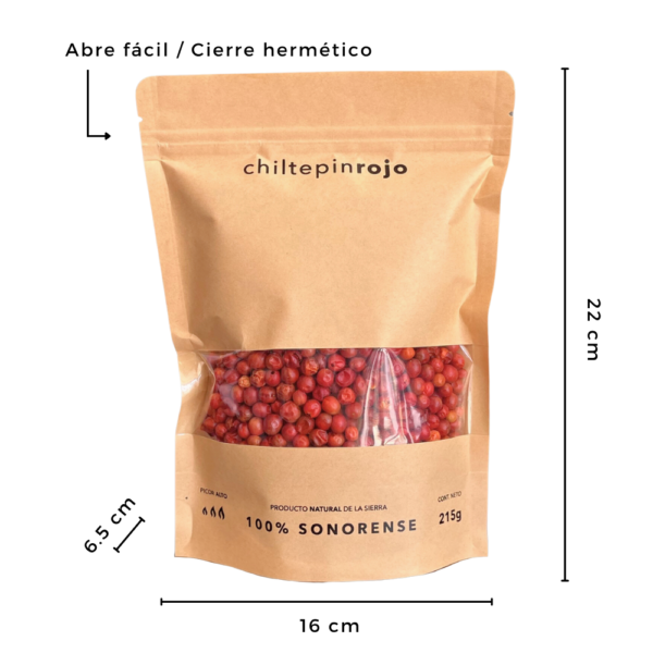 Chiltepin Sonorense Seco 215 g – Oro Rojo de la Sierra del Río Sonora